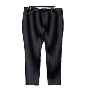 NWT Banana Republic Sloan Striped Ankle Pants Navy White Women’s Size 12